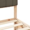 vidaXL Estrutura de Cama com Cabeceira Estofada Cinzento-acastanhado