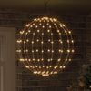 vidaXL Bola com 192 LEDs Branco quente 59,5 x 59,5 x 63 cm Metal