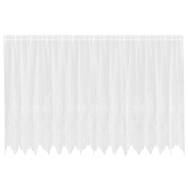 vidaXL Cortina de Renda com cortinas Branco 160 x 400 cm Poli&eacute;ster
