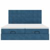 vidaXL Estrutura cama otomana colch&otilde;es 180x200 cm veludo azul escuro