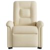 vidaXL Poltrona reclin&aacute;vel elevat&oacute;ria el&eacute;trica tecido cor creme