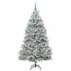 vidaXL &Aacute;rvore de Natal Artificial Verde e Branco 180 cm PVC e Metal