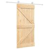 vidaXL Porta Deslizante Natural e Branco 95 x 210 cm