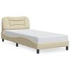 vidaXL Estrutura de cama sem colch&atilde;o Hvar 80x200 cm creme