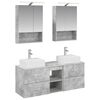 vidaXL Conjunto de M&oacute;veis para Banheiro 5 pcs Cinzento Cimento