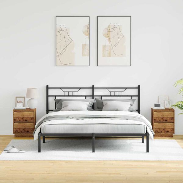 vidaXL Arm&aacute;rio de Cabeceira 2 pcs Madeira antiga 39 x 34,5 x 50 cm