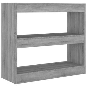 vidaXL Estante/divis&oacute;ria 80x30x72 cm cor sonoma cinza