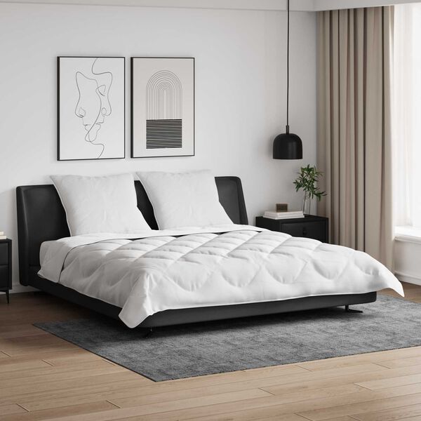 vidaXL Edred&atilde;o com travesseiro 3 pcs Branco Microfibra