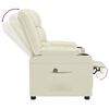 vidaXL Poltrona reclin&aacute;vel el&eacute;trica couro artificial cor creme
