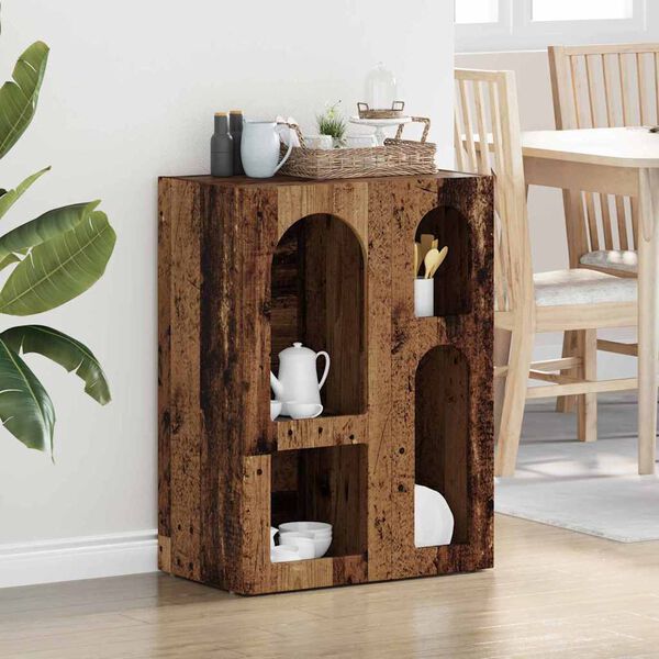 vidaXL Buffet Madeira antiga 59 x 35 x 80.5 cm Madeira processada