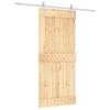 vidaXL Porta Deslizante Natural e Branco 90 x 210 cm
