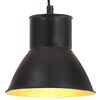 vidaXL Candeeiro suspenso redondo 25 W 17 cm E27 preto