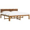 vidaXL Estrutura de Cama de Casal com Cabeceira ROSTOCK Natural