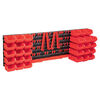 vidaXL 80 pcs kit caixas arruma&ccedil;&atilde;o c/ pain&eacute;is parede vermelho e preto