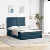 vidaXL Estrutura cama otomana colch&otilde;es 140x190 cm veludo azul escuro