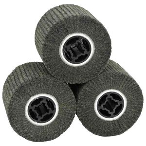 vidaXL Rolos de Lixa 3 unid. Preto 12 x 12 x 10 cm Fibra sint&eacute;tica