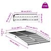 vidaXL Rampa para Cadeira de Rodas 270 kg Prateado 92 x 73 x 5 cm