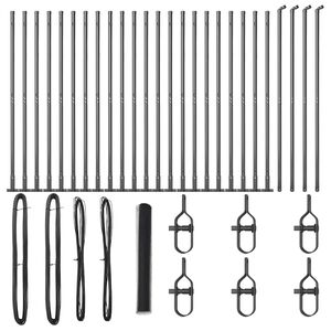 vidaXL Poste de Cerca Cinzento