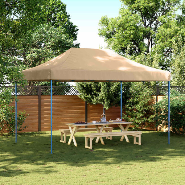 vidaXL Tenda para festas pop-up dobr&aacute;vel 440x292x315 cm bege