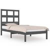vidaXL Estrutura de cama pequena solteiro 75x190 cm pinho maci&ccedil;o cinza