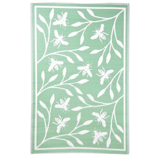 Esschert Design Tapete de exterior 182x122 cm padr&atilde;o de abelhas