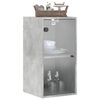 vidaXL Arm&aacute;rio de parede c/ portas de vidro 35x37x68,5cm cinza cimento