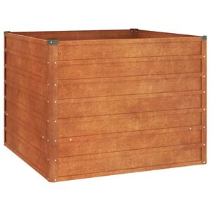 vidaXL Canteiro de jardim 100x100x77 cm a&ccedil;o corten cor enferrujado