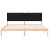 vidaXL Estrutura de Cama com Cabeceira Estofada Preto 200 x 200 cm