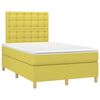 vidaXL Cama box spring c/ colch&atilde;o e LED 120x200 cm tecido verde