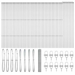 vidaXL Poste de Cerca Prateado 100 x 1,2 m (malha de 25 mm) A&ccedil;o