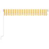 vidaXL Toldo retrátil manual 400x350 cm amarelo e branco