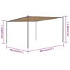 vidaXL Gazebo com teto 4x4 m bege