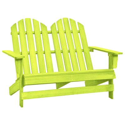 vidaXL Cadeira de jardim Adirondack 2 lugares abeto maciço verde