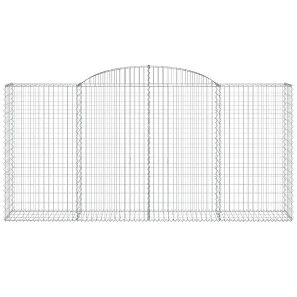 vidaXL Cestos gabião arqueados 7pcs 300x50x140/160cm ferro galvanizado