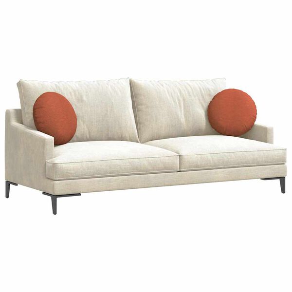 vidaXL Almofadas de Assento 2 pcs Laranja Vermelho &Oslash; 40 cm