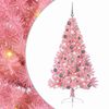 vidaXL &Aacute;rvore de Natal Artificial Pr&eacute;-iluminada Rosa 180 cm PVC