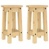 vidaXL Bancos de bar 2 pcs madeira de pinho maci&ccedil;a
