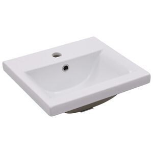 vidaXL Lavatório embutido 42x39x18 cm cerâmica branco