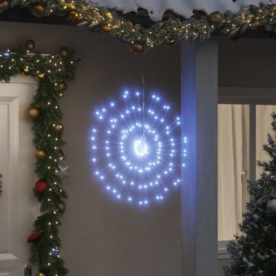vidaXL Iluminações estrelares Natal 140 LEDs 2 pcs 17 cm branco frio