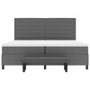 vidaXL Cama Box com colch&atilde;o Cinza Escuro 200 x 200 cm tecido