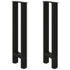 vidaXL P&eacute;s de mesa de console pretos 2 pe&ccedil;as 28x(72-73) cm a&ccedil;o