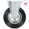 vidaXL 8 pcs rodas fixas 200 mm