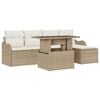 vidaXL Conjunto de Assentos para Exterior 6 unid. Bege