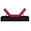 vidaXL Conjunto lounge de jardim c/ almofad&otilde;es 9 pcs vime PE vermelho