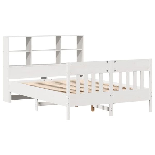 vidaXL Cama sem colchão 160x200 cm madeira de pinho maciça branco
