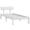 vidaXL Estrutura de cama 90x200 cm pinho maci&ccedil;o branco
