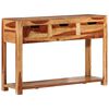 vidaXL Mesa consola 110x35x75 cm madeira de ac&aacute;cia maci&ccedil;a