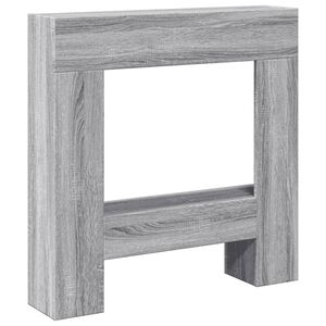 vidaXL Cornija de lareira 81x18x82 cm derivados madeira cinza sonoma