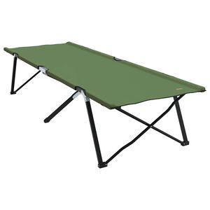 vidaXL Cama de Camping Dobr&aacute;vel Verde 206 x 76 x 74 cm Oxford e A&ccedil;o