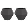 vidaXL Floreira 2 unid. Preto 75 x 75 x 60 cm A&ccedil;o